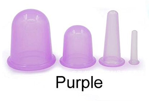 Anti-Cellulite Saugglocke 4 Stuck zur Bekämpfung und Vorbeugung von Cellulite und Orangenhaut - Lila - Secret Essentials