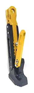 TRP TRADERS Universal Motorcycle Heavy Duty CNC Adjustable Kickstand Foot Side Stand for Motorcycle (175mm to 235mm), (GOLDEN)
