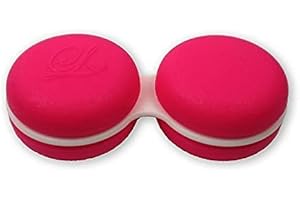 SPORTS WORLD VISION Macaroon Pink Contact Lens Cases, 1PC Storage/Soaking Contact Lens Case for Left/Right Eyes, Durable, Compact, Portable and Leakproof Lens Case Box