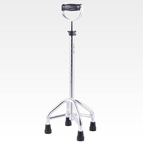 Old Man's Crutches Adjustable Quad Cane - Walking Stick Four-legged balance Crutches Designed for Disabled People Non-slip Wear-resistant