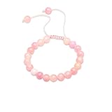 Adisaer Perle Damen Armband Armreif Rosa Beadskette Einstellbar Armbänder für Frauen Geschenk