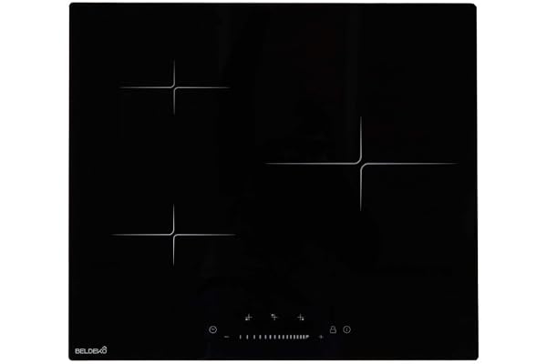 Table Induction BELDEKO (Verre Noir, 3 Foyers - 5500W - Slide Control)