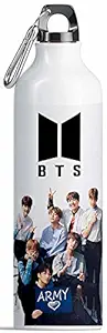 DAYS BTS Bangtan Boys Vogue Printed Aluminium Sports Sipper (600 ml) Music Band V Suga J-Hope Jungkook Jin Jimin Rm BTS Signature Army Best Gift for BTS Lovers Water Bottle for boys and girls (A18)