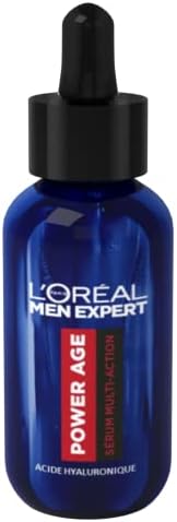 L'Oréal Men Expert - Siero viso idratante e anti-invecchiamento per uomo, con acido ialuronico, per tutti i tipi di pelle, 30 ml
