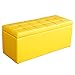 Produktbild Rechteckige Lagerung Osman Sofa Bank PU Leder Leder einfach zu Reinigen Größe: 120cm * 40cm * 40cm (Farbe : Gelb)