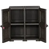 Cello Infiniti Medium 1 Shelf Storage Cabinet Net Design (Brown)