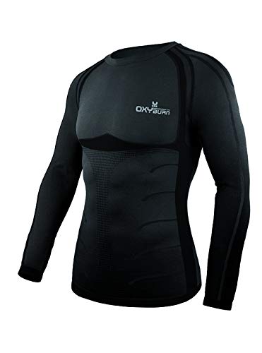 OxyBurn Sky-Race Maglietta da Uomo, Uomo, 5060, Nero, Size Small/Medium