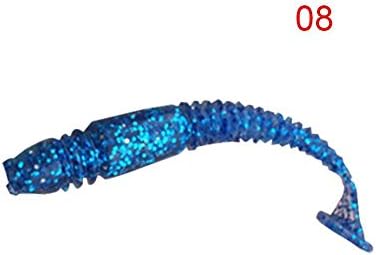 Yuneody Lifelike 8 Colors Artificial Bionic Lure Fishing Tackle 3D T Tails Day Night Shrimps Fishing Accessories Lure Crap Isca Fish Attraction Fishing Tool