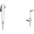 Kohler Cuff Health Faucet for Bathroom - White Body with Black Accents - Premium Jet Spray for Toile