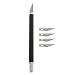 Produktbild ZChun Holzschnitzerei Stift Gebrauchsmesser Obst Lebensmittel Handwerk Skulptur Gravur Skalpell Hand Schneidwerkzeug + 3 Klingen