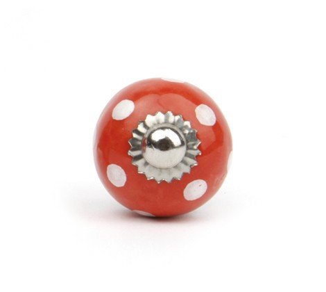 Preisvergleich Produktbild la fraise rouge Möbelknopf klein Punkte rot / weiß
