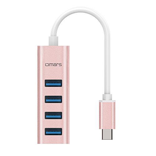 OMARS USB C Hub auf 4 Port USB 3.0 Type C Hub für New Macbook, Macbook Pro 2016, Google ChromeBook Pixel 2015, usw.