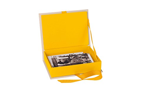 Semikolon Kleine Fotobox mit Einschubfenster sun (gelb) | Sammelbox und Aufbewahrungsbox für Bilder und Fotos | Praktische Schachtel oder Geschenk-Box auch für Schmuck und Kleinteile | 20,7 x 15,3 x 4,7 cm - 2