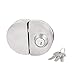 Produktbild Silber Ton Hälfte rund geformt interne externe Glas-Schiebetür Lock