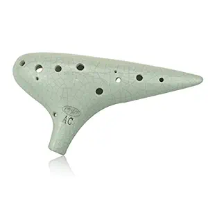 OcarinaWind 12 Hole White Ocarina Exquisite Craft of Ice-crack,Recommend by Shop Owner