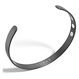 Men's Titanium Magnetic Bracelet | Sophisticated Solid Titanium Bangle With Powerful Rare-earth Neodymium Magnets (large Gunmetal Grey [men's])