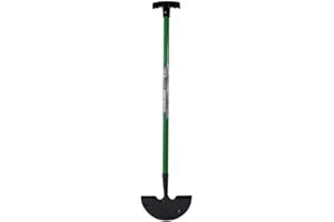 YALDRAM Garden Lawn Grass Cutting Tool Set - Shovels and Cutters Made of Carbon Steel with a Soft Grip for Garden Edging Cutting Trenches Raking in Borders and Whatnot (Half Moon Lawn Edger)