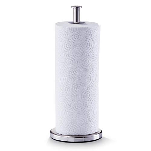 Zeller 27242 Soporte para Paños de Cocina, Acero Inoxidable, Gris, 13x13x32 cm