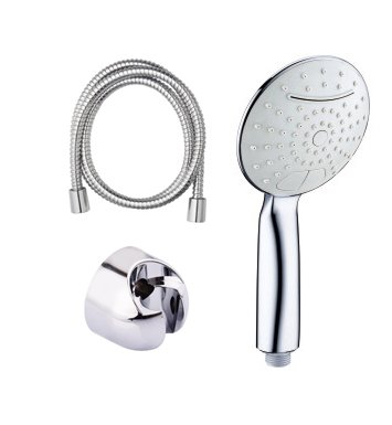 Grünblatt Wellness Handbrauseset 2-Strahlarten Wasserfall Handbrause, Brausehalter, Schlauch 120 cm