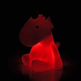 Einhorn Nachtlicht Tischlampe von Elbenwald Batteriebetrieb PVC - 6