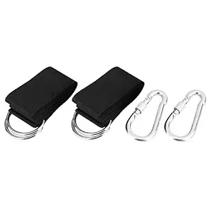 Swing Strap Outdoor Hammock, 2PCS Durable Outdoor Tree Swing Straps Hammock Hanging Kit with Steel Buckles for Tree Ring Carabiners,Swing Straps