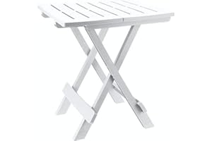 SPETEBO 'Table pliante « ADIGE » - Table pour petit jardin ou de camping - Parfaite comme table d’appoint Weiß