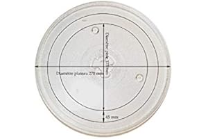 HOME EQUIPEMENT Plateau tournant diametre 270 mm 49PM021 pour Micro-ondes BLUESKY, CARREFOUR HOME, CONTINENTAL EDISON, DELONGHI, ESSENTIEL B, FAR, GALANZ, JEKEN, RUSSELL HOBBS, SABA, SHARP, MICRO ONDES ESSENT ...