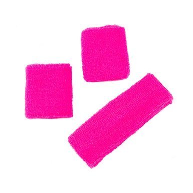 Mytoptrendz® Girl's Athletic / Dance/ Gym/ Sport's Sweat Headband Wristband set In Hot pink colour