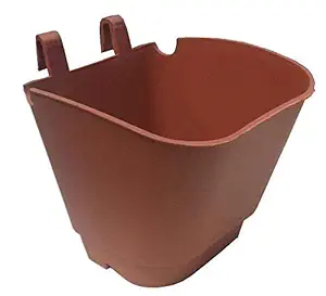 Cappl Vertical Garden Wall Hanging Pot (Pack of 8, Teracotta)