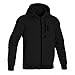 Produktbild Jet Motorradjacke Sommer Hoodie Kapuzenpullover Mit Protektoren Soft Shell (S (EU 46-48), Schwarz)