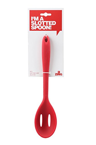 ZING! Silikon-Kochlöffel geschlitzt rot - 2