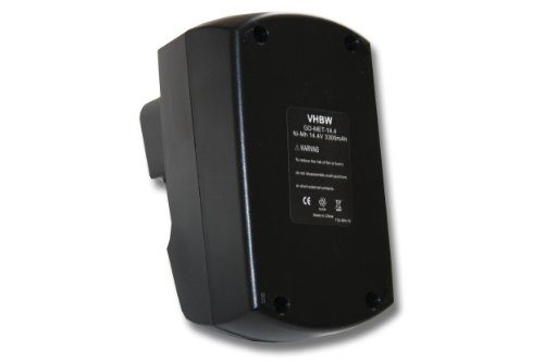 vhbw Akku 3300mAh (14.4V) für Werkzeug Metabo BSZ 14.4, BSZ 14.4 Impuls, SBZ 14.4 Impuls, SBZ14.4 Impuls, ULA9.6-18 wie 6.25475, 6.25476, 6.25482.