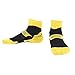 Produktbild MISS&YG Männer Und Frauen Marathonlaufsocken Sohlen Verdicken Sportsocken Schöne Sklavenwolle Wandern Socken,Blackyellow,XL