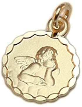 *333 Gold Gelbgold Anhänger Engel Schutzengel Gravur teilmatt Geschenk*