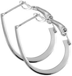Sterling Silver Ladies Plain Horseshoe Shaped Earrings