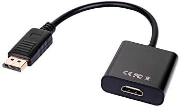 DP to HDMI DisplayPort (DP) to HDMI, HaoDe Gold Plated DisplayPort To HDMI HDTV Adapter Converter Male To Female With Audio (Black)