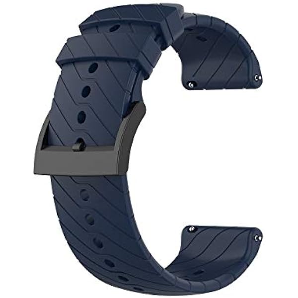 Bracelet Silicone Compatible Suunto Spartan Trainer Wrist HR – Noir, Boucle