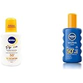 NIVEA Sun &ccedil;ocuk ve yetişkin g&uuml;neş kremi seti (SPF50+, 2 x 200 ml)