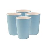 FÜR DIE UMWELT: Die bunten Becher aus Bambus bringen Farbe auf den Esstisch und sind eine schöne, umweltfreundliche Alternative zu erdölbasierten Kunststoffbechern