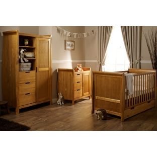 Obaby Lincoln Sleigh 3 Piece Nursery Set - Country Pine.
