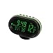 Produktbild NAttnJf Digitale Auto Uhr Thermometer Universal LCD Digital Backlight Armaturenbrett Auto Uhr Thermometer Fahrzeugzubehör Grün