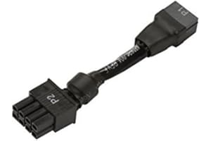 HP0Q5 HP Adapter zasilacza 6 na 8 pinów - adapter do kabla (8-pinowy, 6-pinowy, wtyk/złącze żeńskie, czarny)