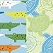 Hippychick Bumkin Reusable Snack Bag, Turtle/Crocs - Small, Pack of 2