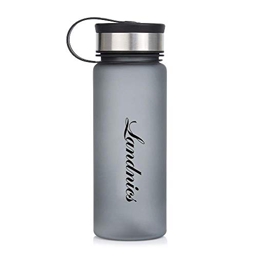 Landnics Bottiglia d'Acqua Sportiva 650ml, Borraccia Sportiva BPA Free Plastic da Palestra Riutilizzabile Ideal da Corsa, Ciclismo, Scuola, Viaggi e Altro
