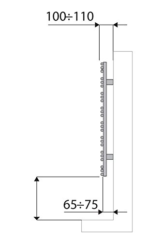 Badheizkörper 50 mm Anschluss offen (1117 mm x 600 mm) - 3