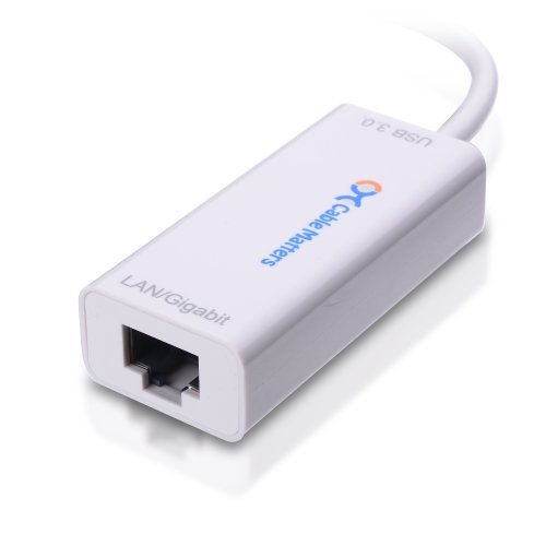 Cable Matters® SuperSpeed USB 3.0 auf RJ45 Gigabit Ethernet Network Adapter in Weiß - 4