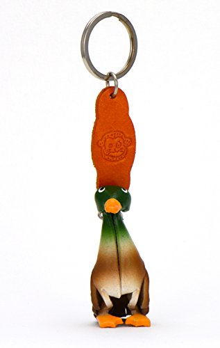 Ente Erik – kleiner Enten Schlüssel-Anhänger aus Leder, eine tolle Geschenk-Idee für Frauen und Männer im Vogel-Zubehör (Grün-Weiß-Braun), Gundel Gaukelei, Daffy Duck, Dagobert, Daisy, Darkwing, Donald, Oma, Quietscheentchen, Schnatterinchen, Ferdinand - 4