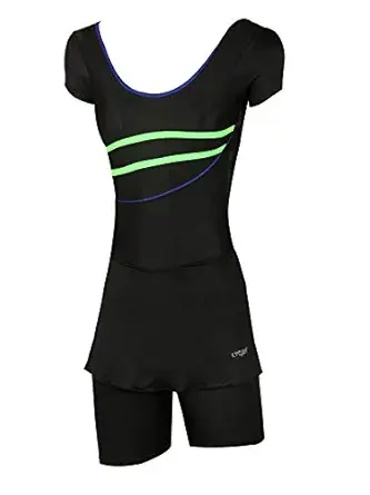 LYCOT - Girls Half Sleeve A-Line Top + Cycling Shot Pattern Swimwear