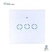 Produktbild AOGETYO Smart WIFI Wandleuchte Lichtschalter Switch Wireless Glas in Wand Touch Panel Platte Arbeit Zeitschaltuhr mit Amazon Alexa Echo Fernbedienung Lichter DIY Home Automation