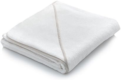 1 x Luxury Bamboo LARGE Hooded Baby Towel (90cm x 90cm) Naturally Hypoallergenic - 600gsm - Assorted Colours (Biscuit)